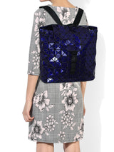 BAOMI GEOMETRIC BACKPACK Range Blue Soft One Size Backpack