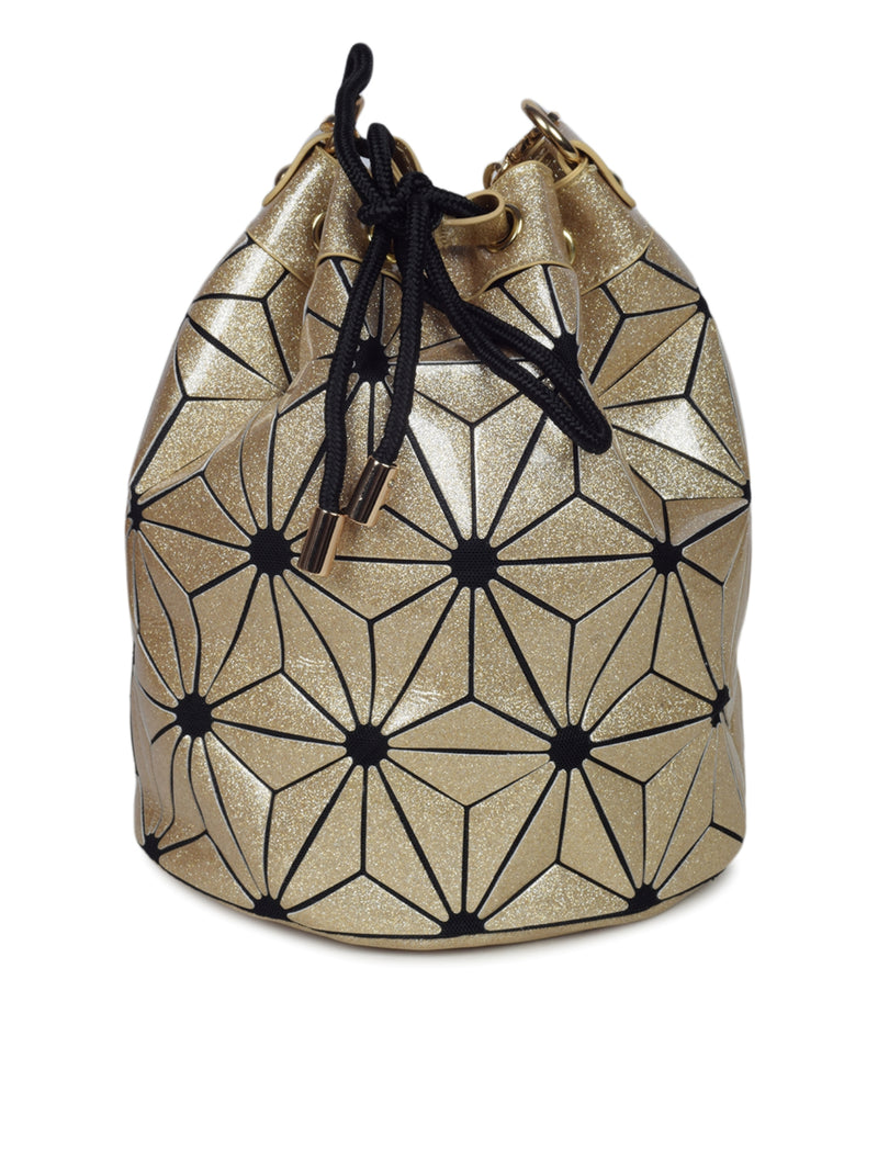 BAOMI GEOMETRIC BUCKET HANDBAG Range Gold Soft One Size Handbag