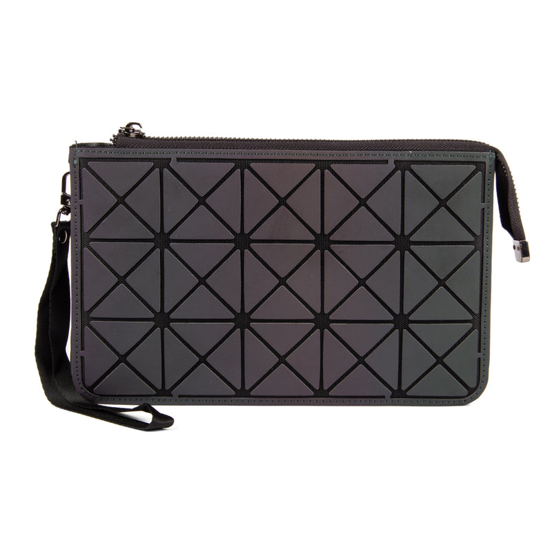 BAOMI GEOMETRIC CLUTCH Range Green Soft One Size Handbag