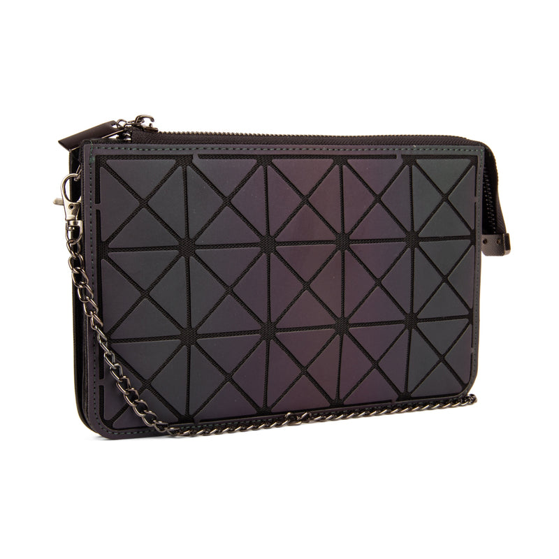 BAOMI GEOMETRIC CLUTCH Range Green Soft One Size Handbag