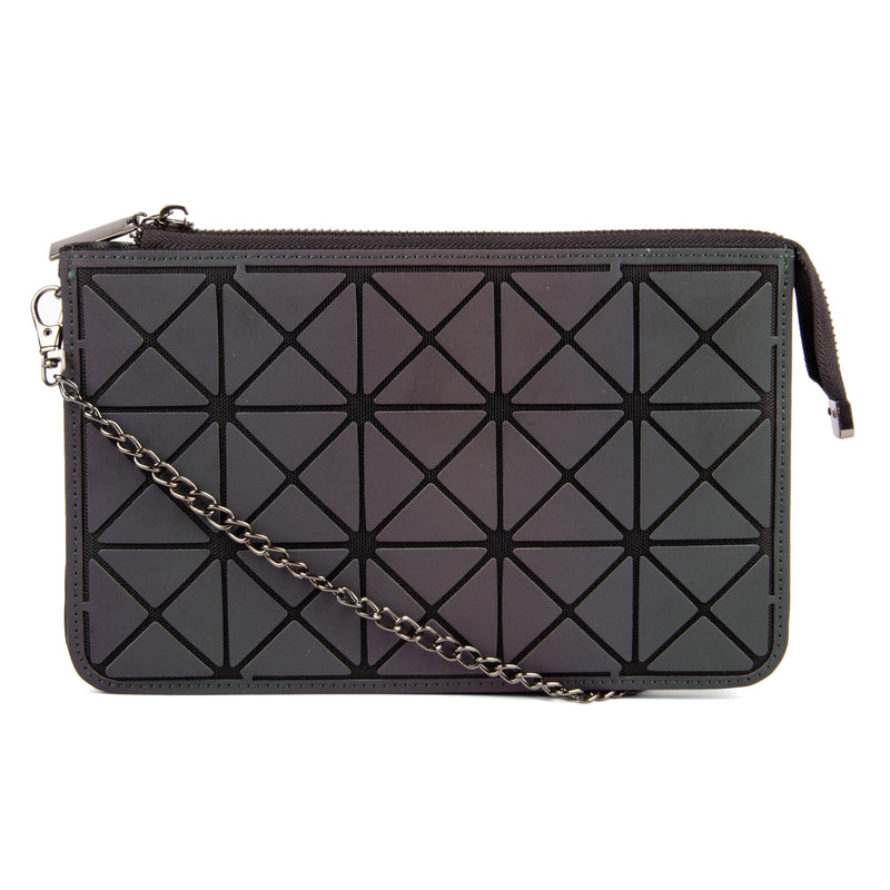 BAOMI GEOMETRIC CLUTCH Range Green Soft One Size Handbag