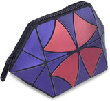 BAOMI GEOMETRIC COSMETIC POUCH Range Purple & Orange Soft One Size Handbag