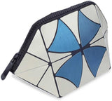 BAOMI GEOMETRIC COSMETIC POUCH Range White & Blue Soft One Size Handbag