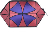 BAOMI GEOMETRIC COSMETIC POUCH Range Orange & Purple Soft One Size Handbag