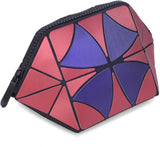 BAOMI GEOMETRIC COSMETIC POUCH Range Orange & Purple Soft One Size Handbag