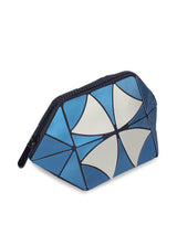 BAOMI GEOMETRIC COSMETIC POUCH Range Green & White Soft One Size Handbag