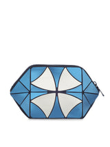 BAOMI GEOMETRIC COSMETIC POUCH Range Green & White Soft One Size Handbag