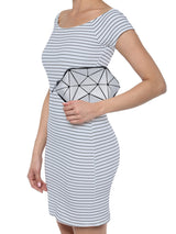 BAOMI GEOMETRIC COSMETIC POUCH Range Silver Soft One Size Handbag