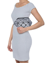 BAOMI GEOMETRIC COSMETIC POUCH Range Grey Soft One Size Handbag