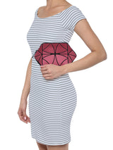 BAOMI GEOMETRIC COSMETIC POUCH Range Pink Soft One Size Handbag