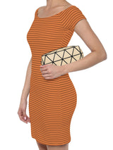 BAOMI GEOMETRIC COSMETIC POUCH Range Gold Soft One Size Handbag