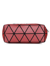 BAOMI GEOMETRIC COSMETIC POUCH Range Pink Soft One Size Handbag