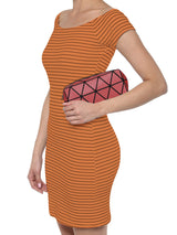 BAOMI GEOMETRIC COSMETIC POUCH Range Pink Soft One Size Handbag