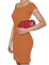 BAOMI GEOMETRIC COSMETIC POUCH Range Red Soft One Size Handbag