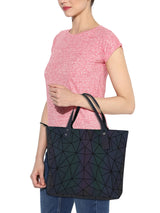 BAOMI GEOMETRIC HANDBAG Range Grey Soft One Size Handbag