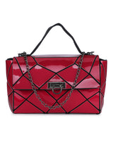 BAOMI GEOMETRIC SLING BAG Range Red Soft One Size Handbag