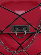 BAOMI GEOMETRIC SLING BAG Range Red Soft One Size Handbag