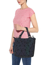 BAOMI GEOMETRIC TOTE HANDBAG Range Grey Soft One Size Handbag