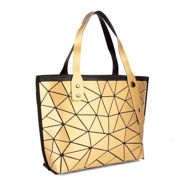 BAOMI GEOMETRIC TOTE HANDBAG Range Yellow Gold Soft One Size Handbag