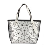 BAOMI GEOMETRIC TOTE HANDBAG Range Silver Soft One Size Handbag