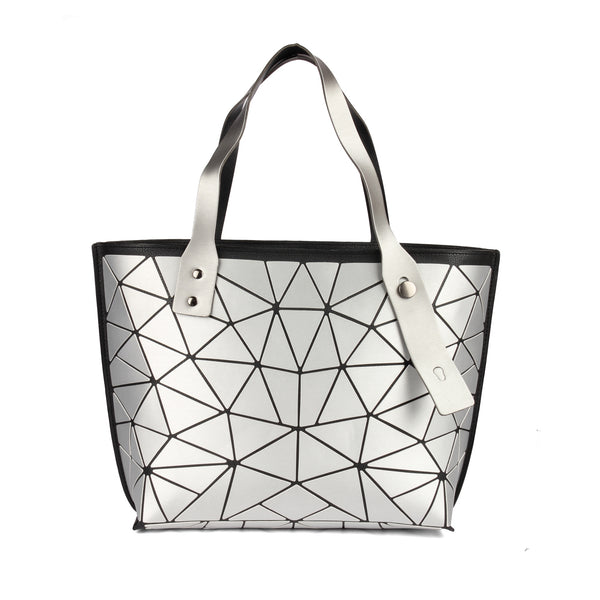 BAOMI GEOMETRIC TOTE HANDBAG Range Silver Soft One Size Handbag