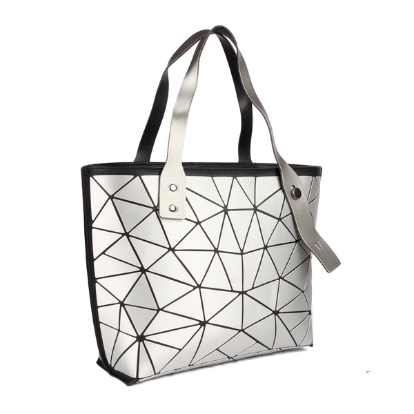 BAOMI GEOMETRIC TOTE HANDBAG Range Silver Soft One Size Handbag