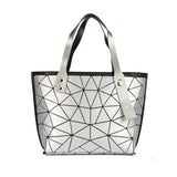 BAOMI GEOMETRIC TOTE HANDBAG Range Silver Soft One Size Handbag