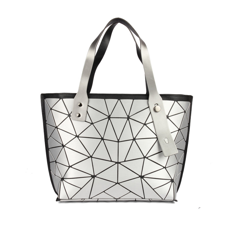 BAOMI GEOMETRIC TOTE HANDBAG Range Silver Soft One Size Handbag