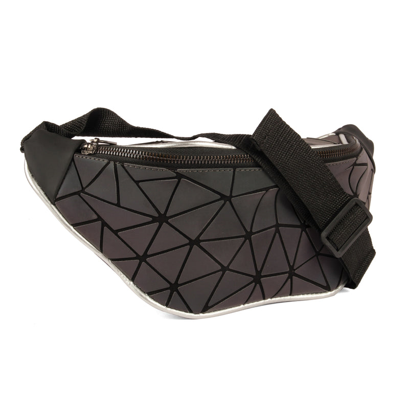 BAOMI GEOMETRIC WAIST POUCH Range Grey Soft One Size Handbag