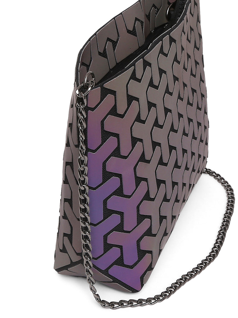 BAOMI LUMINOUS SLINGBAG Range Reflective Grey Soft One Size Sling Bag