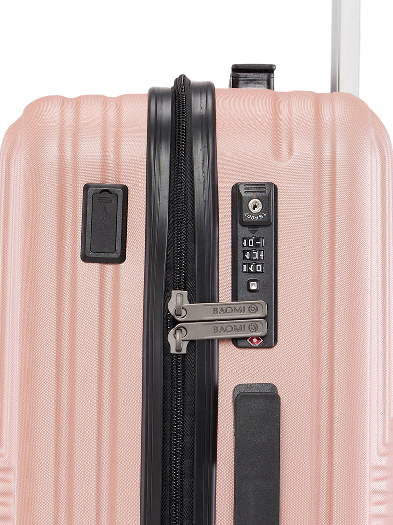BAOMI URBAN VOYAGE Range Rose Gold Hard Cabin Luggage