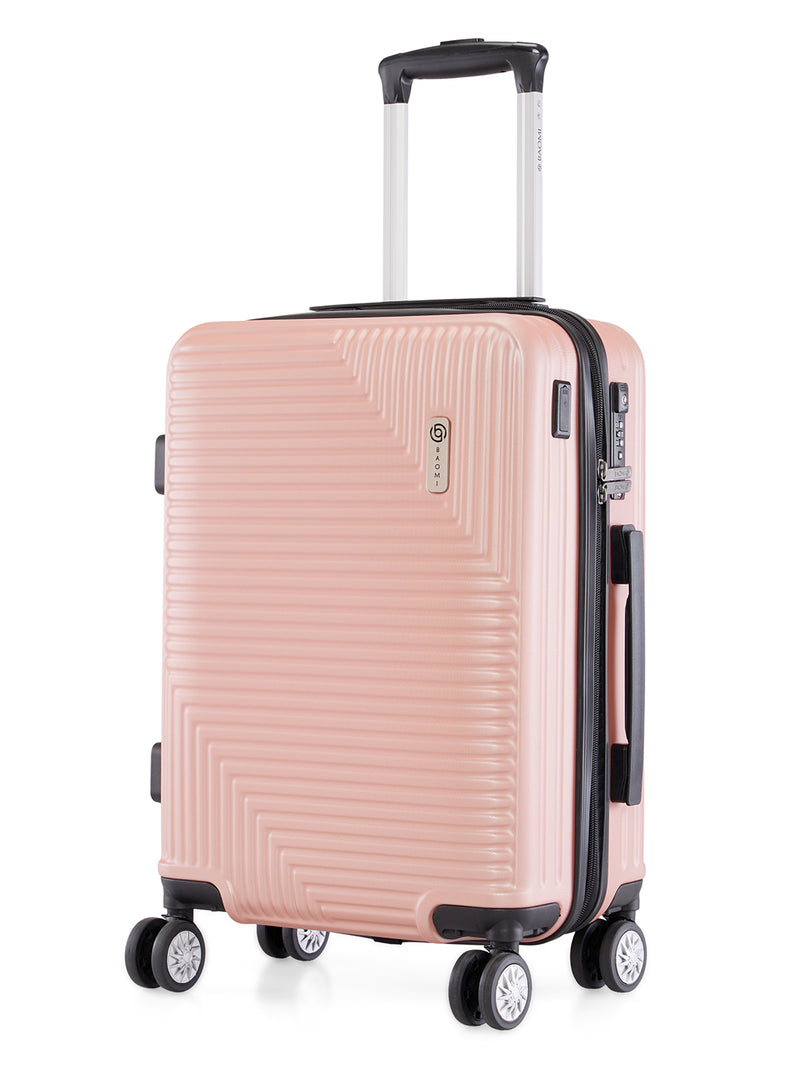 BAOMI URBAN VOYAGE Range Rose Gold Hard Cabin Luggage