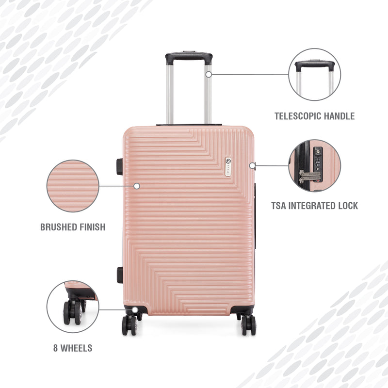 BAOMI URBAN VOYAGE Range Rose Gold Hard Medium Luggage