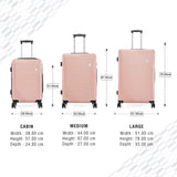 BAOMI URBAN VOYAGE Range Rose Gold Hard Medium Luggage