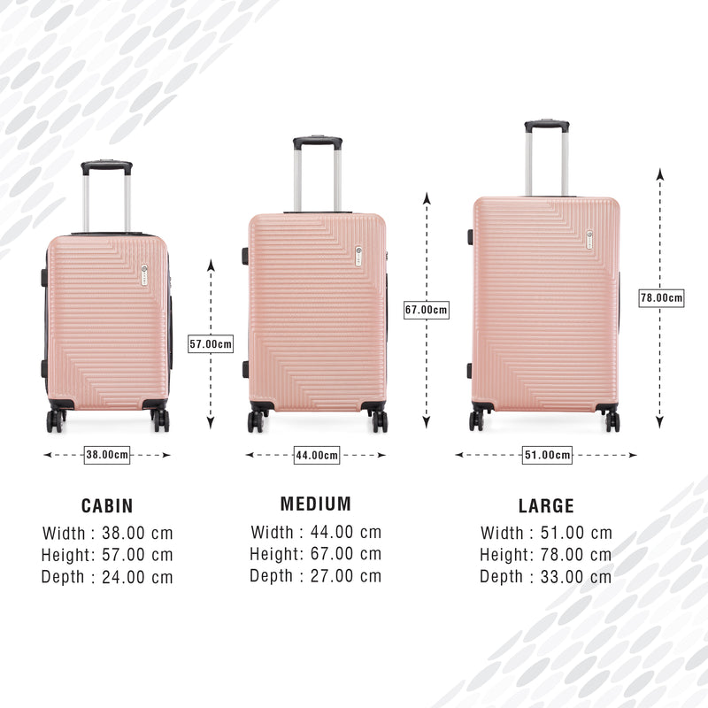 BAOMI URBAN VOYAGE Range Rose Gold Hard Medium Luggage
