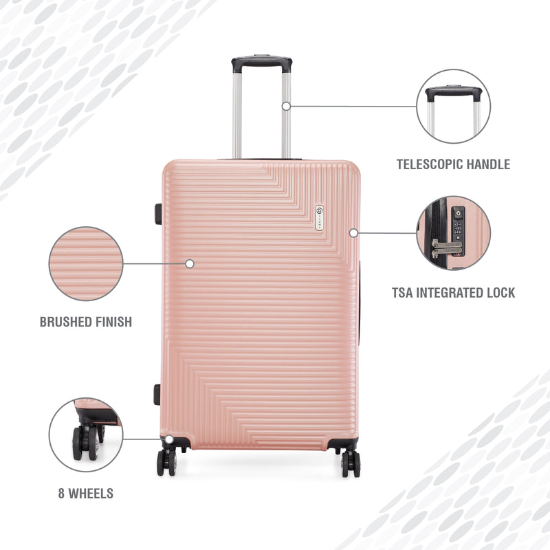 BAOMI URBAN VOYAGE Range Rose Gold Hard Large Luggage