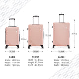 BAOMI URBAN VOYAGE Range Rose Gold Hard Large Luggage