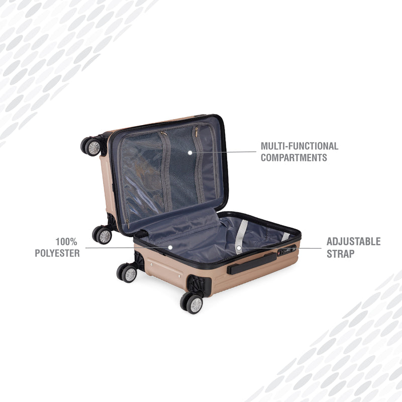 BAOMI URBAN VOYAGE Range Light Brown Hard Cabin Luggage