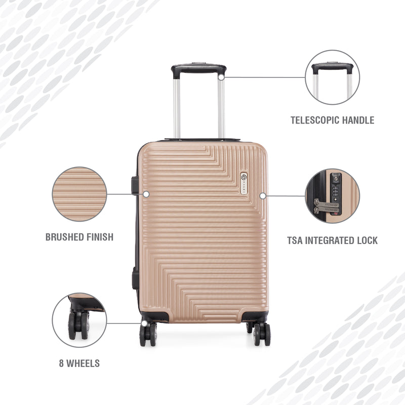 BAOMI URBAN VOYAGE Range Light Brown Hard Cabin Luggage