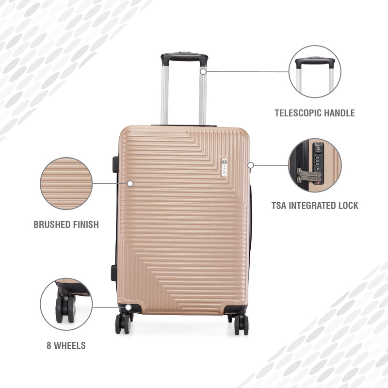 BAOMI URBAN VOYAGE Range Light Brown Hard Medium Luggage