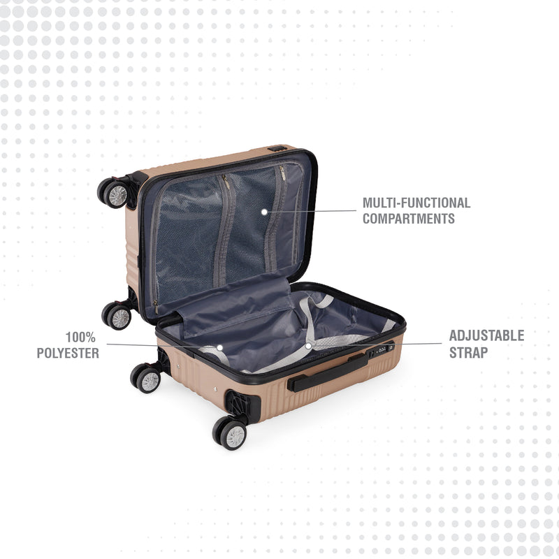 BAOMI RETRO ROAM Range Light Brown Hard Cabin Luggage