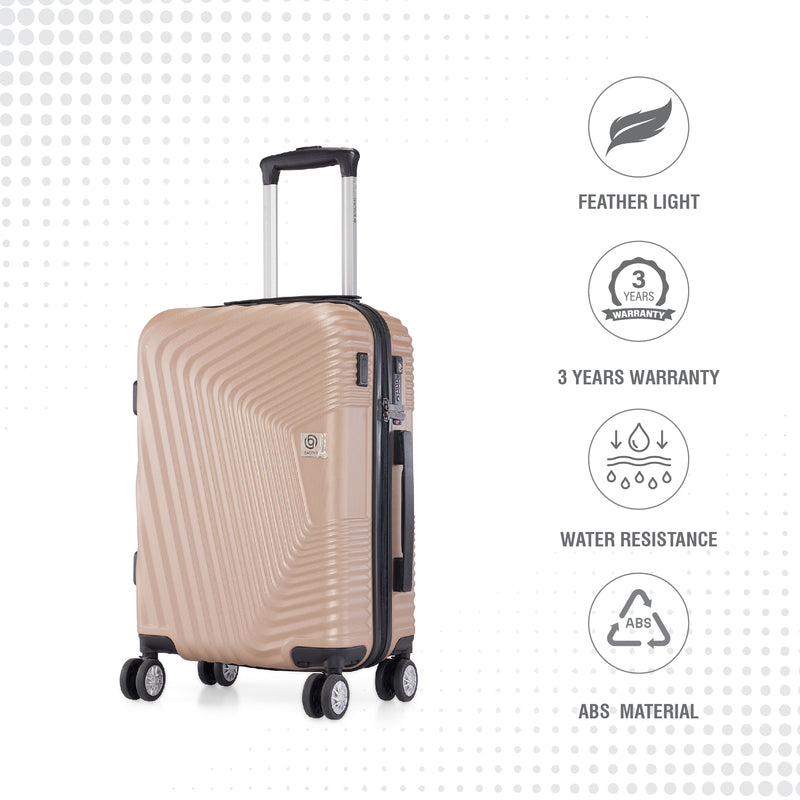 BAOMI RETRO ROAM Range Light Brown Hard Cabin Luggage