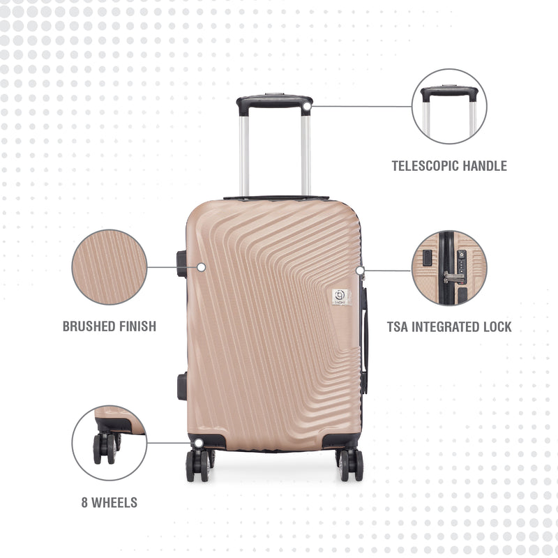 BAOMI RETRO ROAM Range Light Brown Hard Cabin Luggage