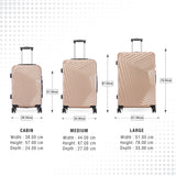 BAOMI RETRO ROAM Range Light Brown Hard Cabin Luggage