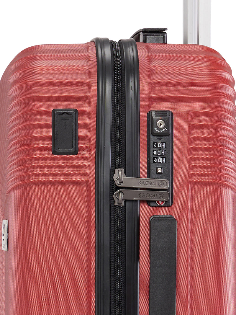 BAOMI RETRO ROAM Range Red Hard Cabin Luggage