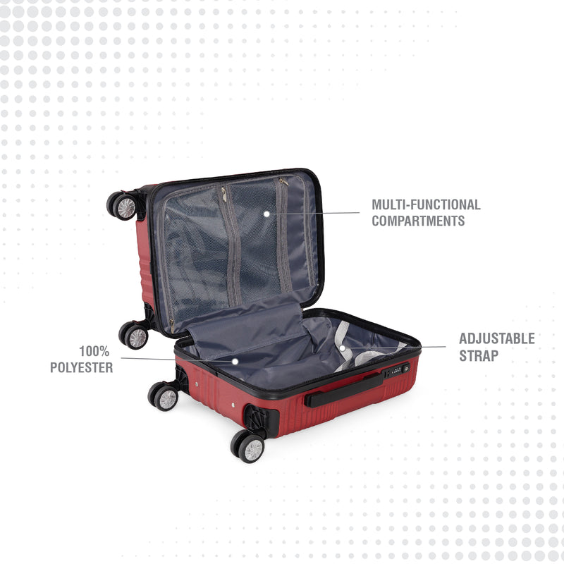 BAOMI RETRO ROAM Range Red Hard Cabin Luggage