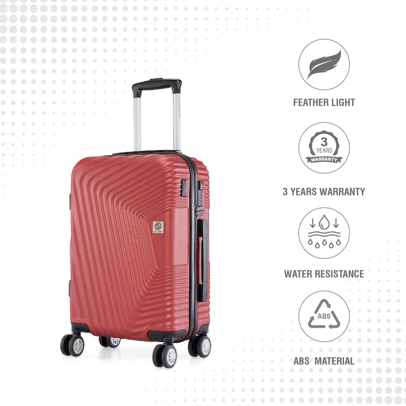 BAOMI RETRO ROAM Range Red Hard Cabin Luggage