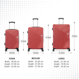 BAOMI RETRO ROAM Range Red Hard Cabin Luggage