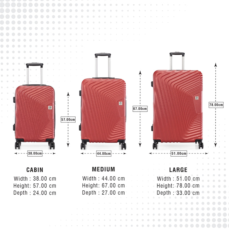 BAOMI RETRO ROAM Range Red Hard Cabin Luggage