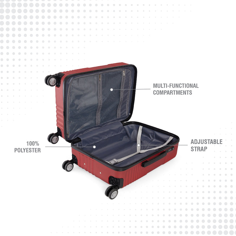 BAOMI RETRO ROAM Range Red Hard Medium Luggage